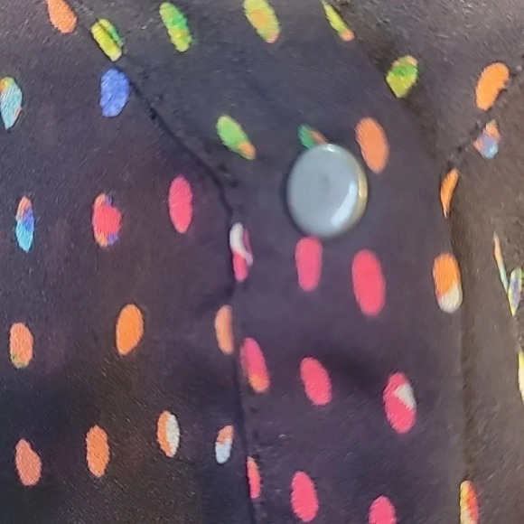 Liz Claiborne multi color blouse on black background - Picture 6 of 6